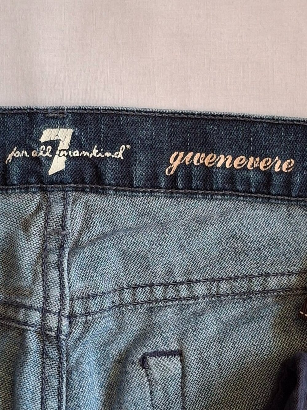 7 For All Mankind Gwenevere Skinny Jeans Womens Blue Stretch Made USA | Size 29 - Picture 7 of 14